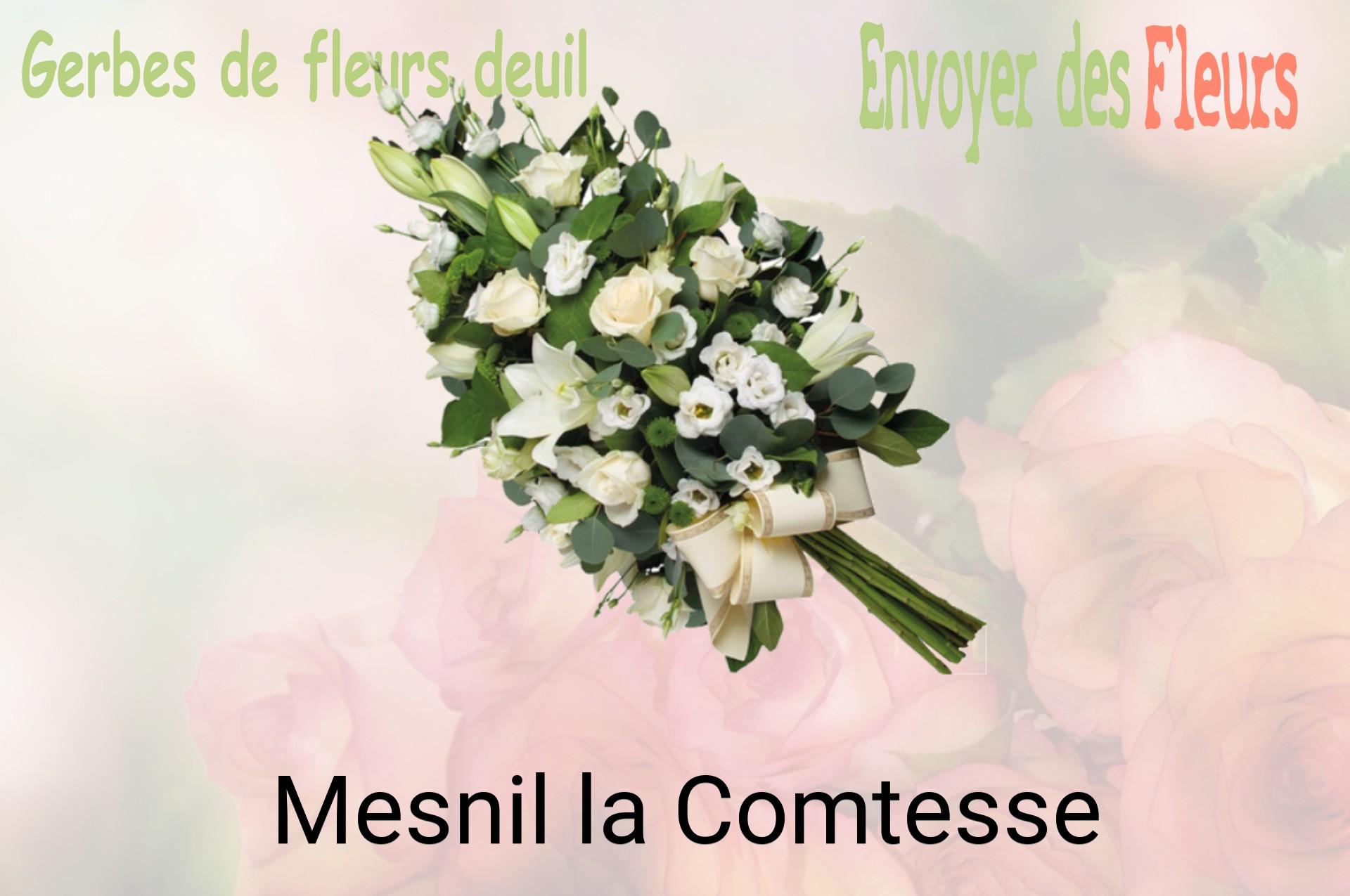 Gerbe de fleurs de deuil livrée à Mesnil-la-Comtesse